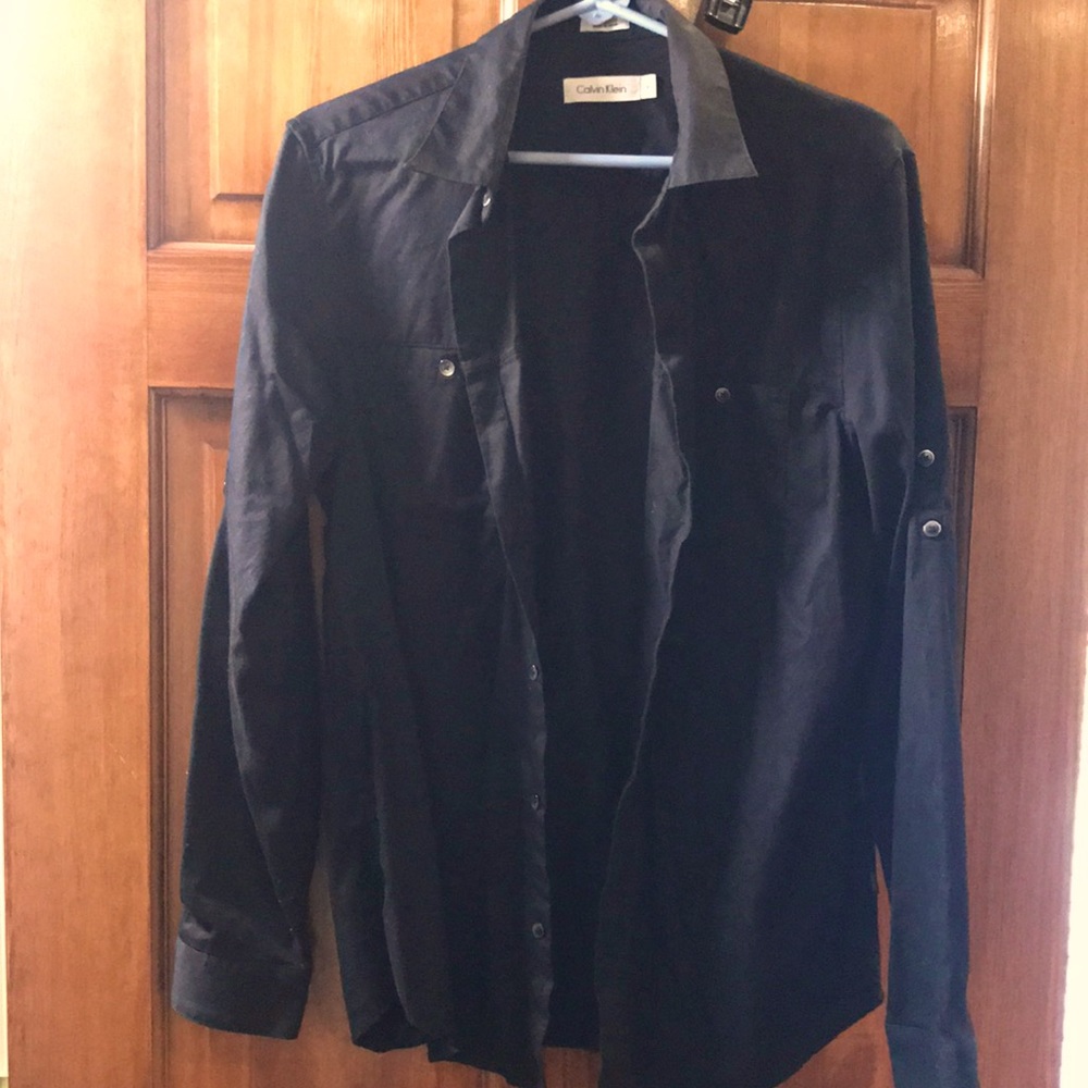 Calvin Klein Black Button-down shirt